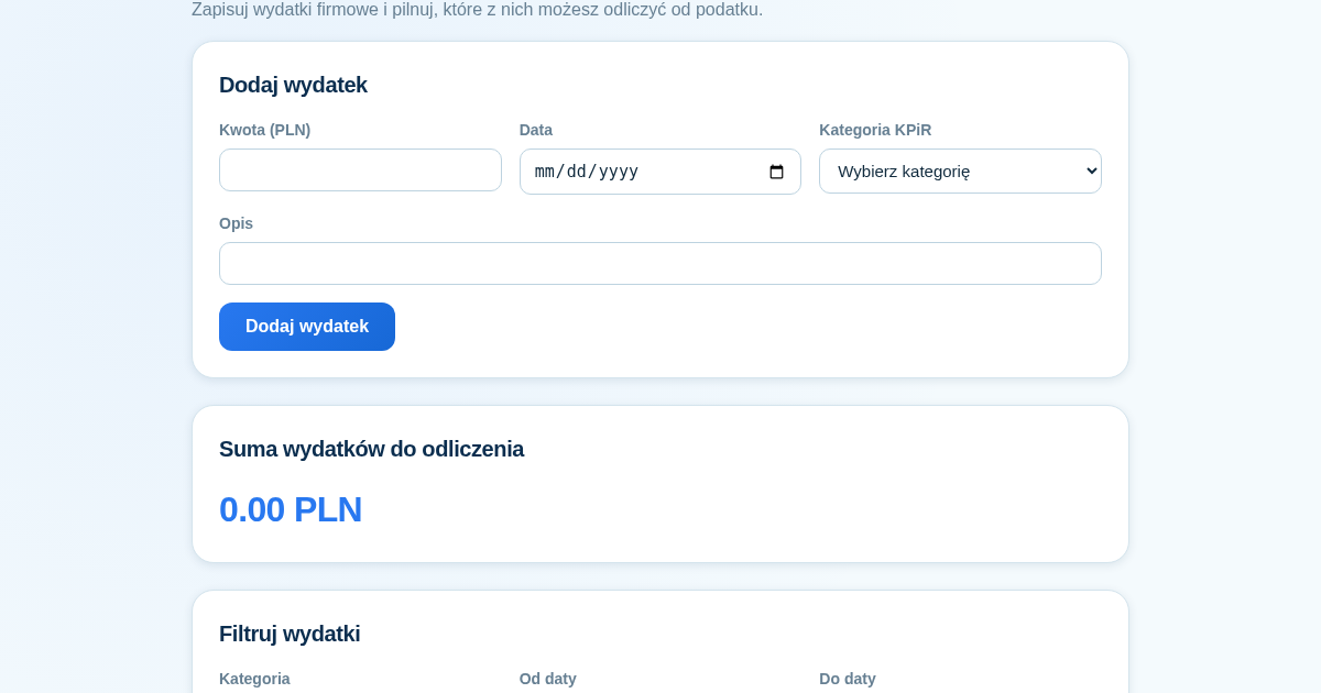 Ewidencja Wydatków KPiR dla Freelancerów